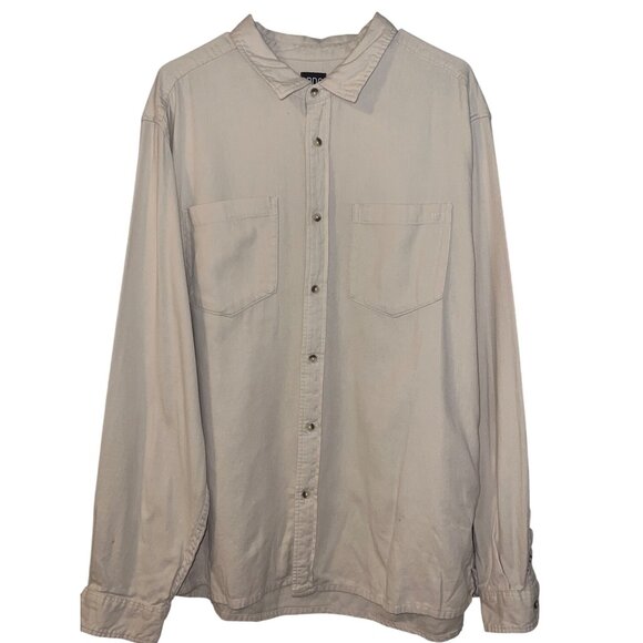 BDG Urban Outfitters Beige Button-Up Shirt –‎ XL Relaxed Fit Workwear Style - Picture 1 of 10